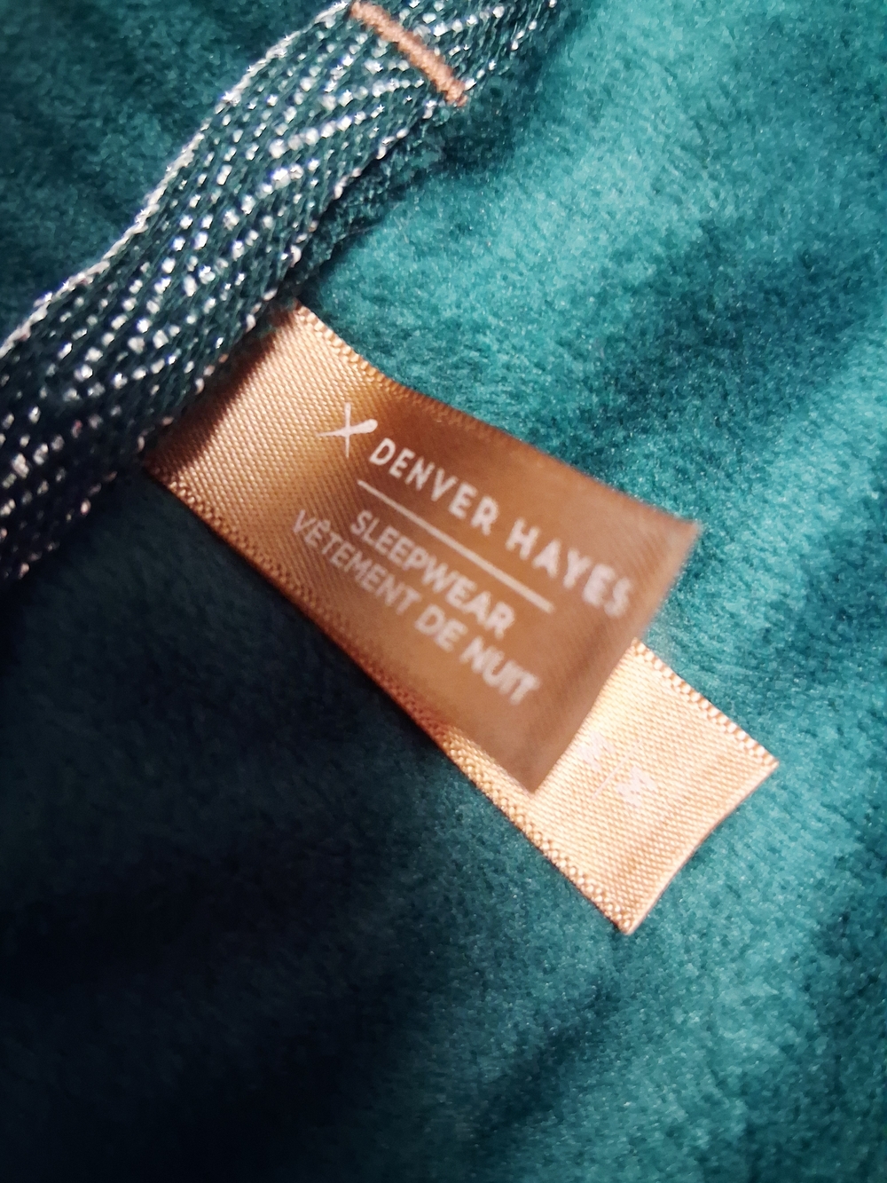 Denver Hayes Velvet Ribbed Long Sleeve Top in Teal Green - Picture 5 of 5